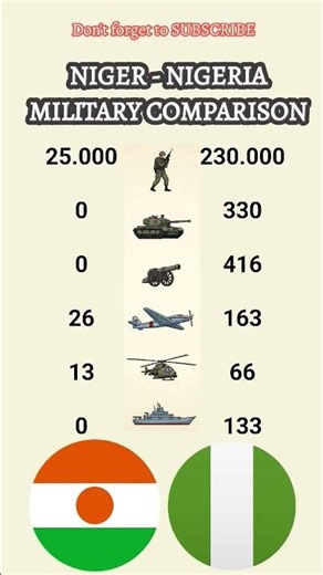 NIGER 🇳🇪 vs NIGERIA 🇳🇬: Military Power Compared! 😱