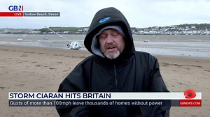 6.6K views · 97 reactions | “The eye of the storm has gone over London… It’s the aftermath that contains the strong winds.” Jeff Moody reports from Devon on the devastating effects of Storm Ciaran as strong rain and winds batter England.  Freeview 236, Sky 512, Virgin 604 | GB News | Facebook