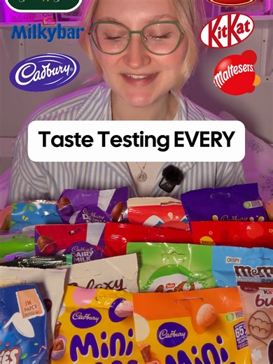 Tasting EVERY Mini Egg Chocolate! Seeing as it's amost EASTER and the shops are currently overloaded with Yummy Easter eggs, we thought why not start eating all of the Mini egg flavours to see which one comes out on top! We have Mini Eggs from loads of different brands such as Lindt, Cadbury, M&Ms etc. Follow to make sure you don't miss any future episodes as I'm sure this will be a very fun series to film :) In today's episode, Hayley Reviewed The classic Mini egg, the Orange Chocolate mini egg