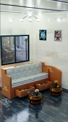 Side Foldable Bed To Sofa With Hidden Drawers