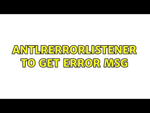 ANTLRErrorListener to get error msg