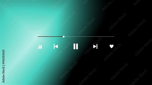 Blue light music player overlay template animation. Suitable for Youtuber, content creator, music production, etc.