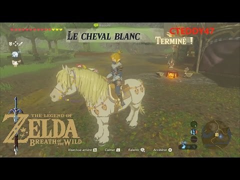 Le Cheval Blanc (Cheval Princesse Zelda) + harnachement, crinière sur Zelda Breath of The Wild BotW