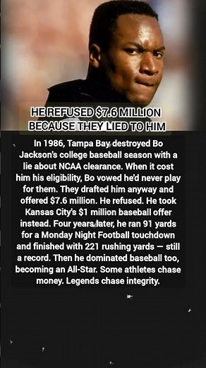 Bo Jackson Refused $7.6 Million After Being Lied To | The Integrity of a True Legend