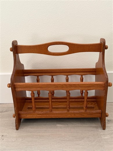 Vintage Magazine Rack, Classic Mid-century Home Decor, Wood Living Room Storage Accessory - Etsy Canada