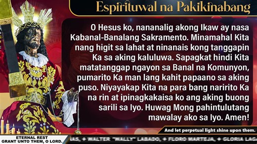 #QuiapoChurch Official 6AM LIVE MASS 24 December 2025 • WEDNESDAY of the 4th Week of Advent MIYERKULES ng Ika-4 na Linggo sa Panahon ng Pagdating ng Panginoon Tagapagdiwang: Rev. Fr. Jupiter D. Diloy, MMSJ QUIAPO CHURCH MOBILE APP For Android: https://bit.ly/3nXUz4Q For IOS: https://apple.co/3k9nfFH #MinorBasilicaAndNationalShrineOfJesusNazareno #JesusNazareno #Nazareno2026 #SaintJohnTheBaptist #SanJuanBautista #NuestraSeñoraDeLaBuenaHora #OurLadyOfTheGoodHour #AveMaria #BlessedVirginMary #Bless
