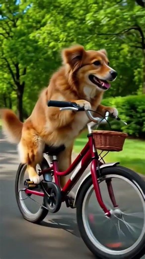 Funny AI Animation: Cat vs Dog Bicycle Race! 🐱🚲🐶🤣🤣🤣