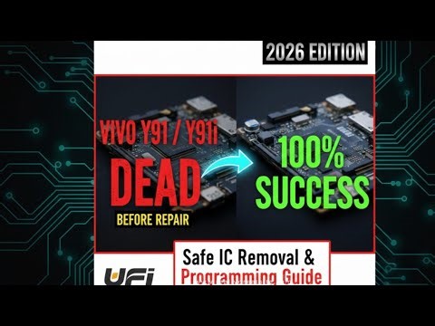 Vivo Y91 / Y91i eMMC Repair: Safe tarike se IC nikalein aur UFI Box se program karein | 2026