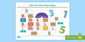 Base Ten Place Value Board Game