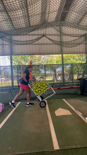 Hit with me!! From tee work to machine:) - - - #softball #hitting #explore | Destiny Washington