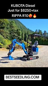 KUBOTA Diesel Excavator Rippa R10 Loaded with features to boost your productivity! 💪 Get it now for $8,250 tax and save BIG on operating costs. Perfect for small construction businesses looking to increase efficiency without breaking the bank. Limited time offer - grab this deal before it's gone! | Best Seedling LLC