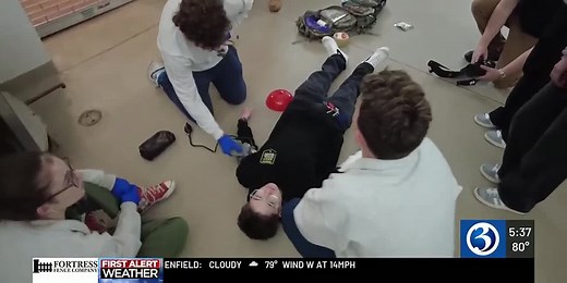 Dozens of students get EMT training at Camp Nett in Niantic