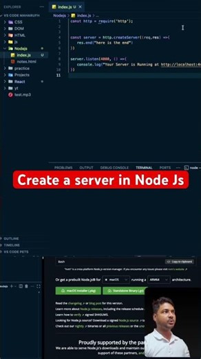 How to create a back end server using NodeJs in 2026