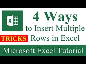 4 Ways to insert multiple rows in excel