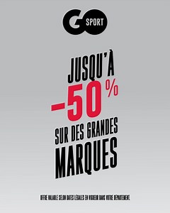 1.3K views · 16 reactions | GO Soldes  Viens profiter des plus grandes marques jusqu’à - 50%, rien que pour toi ! Rendez-vous dès maintenant en magasin ou sur notre site  https://bit.ly/SOLDESGO | GO Sport France | Facebook