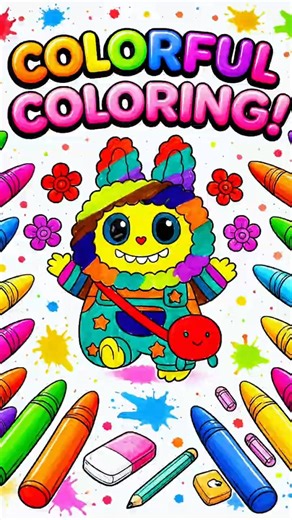 Rainbow LABUBU Coloring! 🌈✨ (Most Satisfying Art) #coloring #cartoon #viral #labubu #marvel #edit