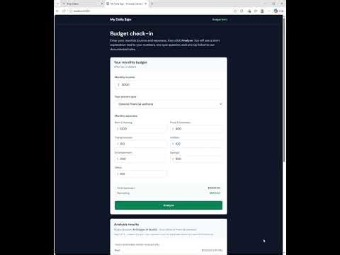 My Dolla Sign: Milestone 2 Demo