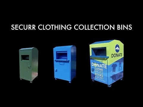 Clothing Collection Bin for Recycling, Charity Textile Donation Recycle Box