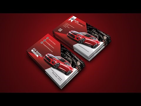 Car Service Business Card Design in Photoshop Tutorial 2022