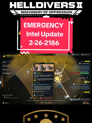 ⚠️EMERGENCY⚠️ Oshaune is under attack! A surge of Terminid Spores were routed to the former Hive World, in an attempt to reclaim it. Defending Oshaune at all costs. #Helldivers2 #Helldivers #Intelupdate