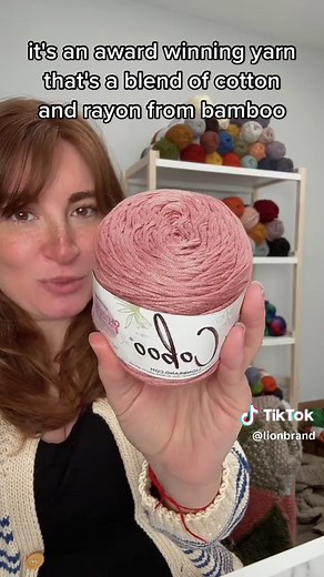 Coboo is made from natural fibers and is a winner of the 2022 Business Intelligence Sustainability Award! #lionbrandyarn #knitting #crochet #knittok #crochettok #yarntok #yarn #yarnlove #yarnie #Inverted #cobooyarn
