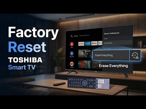 TOSHIBA Smart TV – How to Factory Reset | Erase Everything
