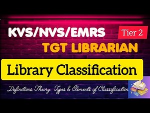 Library Classification (Unit 2) #emrs librarian
