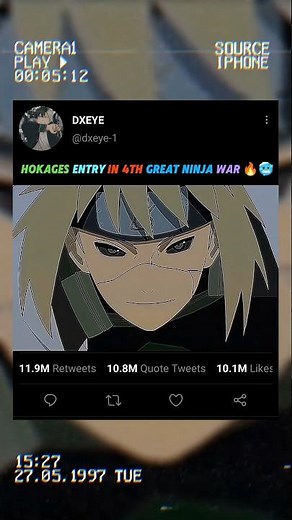 hokages entry in 4th great ninja war 🔥🥶 #naruto #narutoshippuden #animeedit