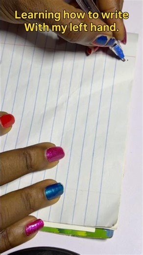 Learning how to write with my left hand