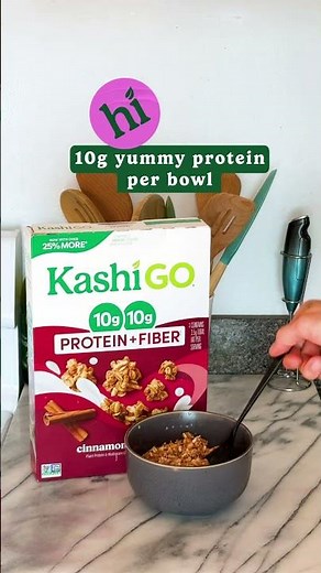 Kashi has 10g protein, 10g fiber, 100% taste.