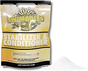 Swimables 4-Pounds Premium Pool Stabilizer & Conditioner, Max Strength Cyanuric Acid for Pools, Spa & Salt Water – Reduces Chlorine Loss, Ideal for Swimming & Hot Tubs