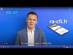 Thierry Vallat, PDG de CFI, présente le rapport d'activité 2020
