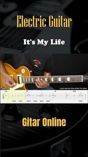 It's My Life - Bon Jovi - Guitar Instrumental Cover + Tab #guitarlessons