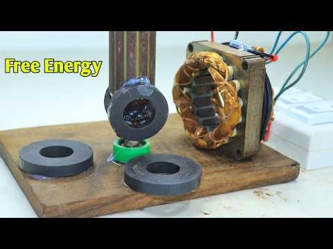 Self Running Free Energy Forever 220V Electricity Generator With Big Magnet And Fan Transformer
