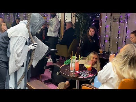 Craziest Moments She Fell Down. Grim Reaper Prank