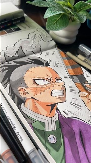 Genya Shinazugawa From Demon Slayer...#shorts #shortsfeed #genya #demonslayer #art #anime #fanart