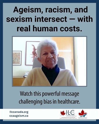 What do you see when an older, racialized woman walks into your consulting room? This powerful video challenges health professionals to confront implicit bias and systemic discrimination. Ageism, racism, sexism, ableism, and mentalism intersect—shaping who is heard and how care is delivered. Will you be part of the problem or part of the solution? ✊ Join the movement to eliminate ageism and protect human rights at every age. Canadian Women's Foundation The College of Family Physicians of Canada 