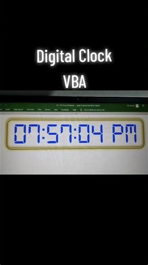 Clock #digitalclock #digitaltime #money #excel #vba #vbaexcel