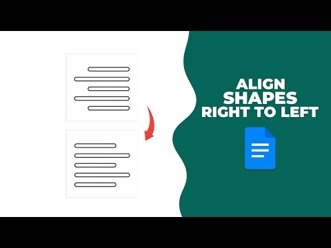 How to align shapes from right to left in Google docs