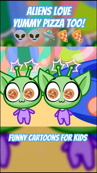 Aliens Love Yummy Pizza 👽🍕 Funny Educational Adventures for Kids
