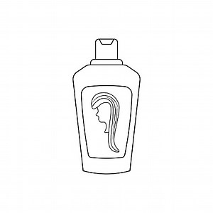 Handgezeichnete Karikatur Vektorillustration Shampoo-Symbol im...