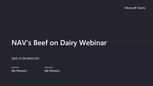 NAV's Beef on Dairy webinar 4.12.2025