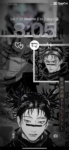 My lock screen and widgets change to dif photos of Choso to.. I swear I’m not obsessed #delusional