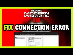 How to FIX COD MW3 Connection / Server Error!