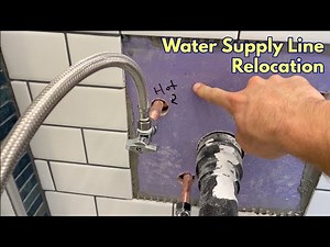 Moving water supply lines for new bathroom vanity install