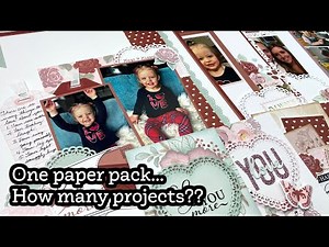 Using up a Whole Paper Pack | Scrapbook Layouts & Card Ideas