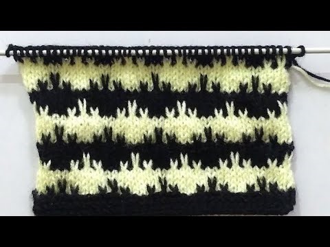 Ladies,gents,baby sweater design#653 /knitting pattern/in hindi//Double colour sweater design #knit