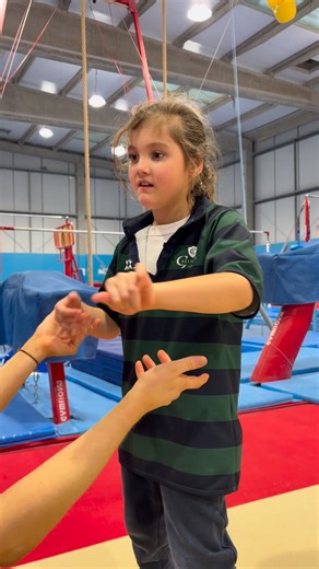 This gymnast, who has cerebral palsy, has been working incredibly hard. Up until recently she hadn’t been able to stand on her own but this week she managed to stand for 26 seconds and took her first three steps independently. We are so incredibly proud of her and her achievements. | Woking Gymnastics Club