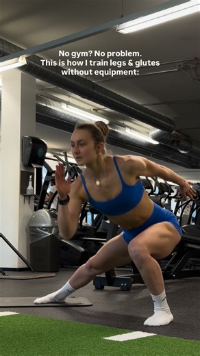 Valentina Schaub on Instagram: "This is how I train legs & glutes without equipment 💪🏼🍑 Workout structure: ⏱ 30s work / 10s rest 🔁 2 rounds (16min) 👉🏼 Move with control. Modify if needed. Progress with tempo or range. Exercises: • Single-leg glute bridge (L/R) • Single-leg glute bridge + leg lift (L/R) • Reverse lunges (L/R) • Glute bridge walk-outs • Side plank clamshells (L/R) • Side lunges (L/R) • Reverse plank leg lifts • Squat + curtsy lunge (L/R) No gym? No problem. Your body is the