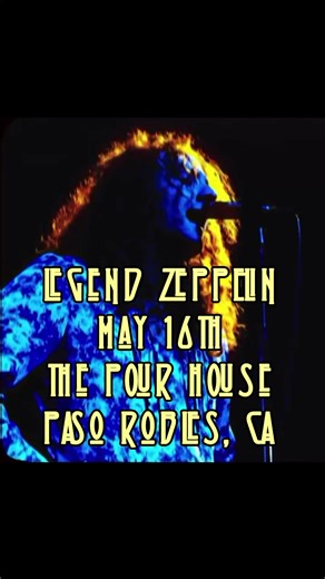 IN 2 WEEKS! The ONLY band that can take you back to 1969 and give you the experience of SEEING Led Zeppelin right in front of you, coming to @thepourhousepaso in Paso Robles, May 16th. Don’t miss this opportunity to see the ONLY band with the equipment, attitude and musicianship of Led Zeppelin straight out of 1969. Legend Zeppelin doesn’t give you a playlist of hits, they demonstrate the same sonic LIVE assault of Led Zeppelin in their earliest tours of 1969 and does it in a way that HASN’T bee
